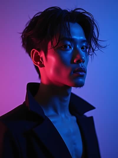 Rgb Portrait - Professional AI Photography AI photography style example