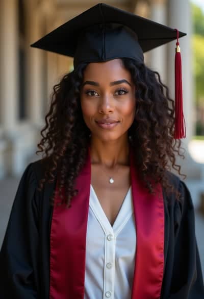 Graduation AI photography example 11 - High quality realistic generated photo