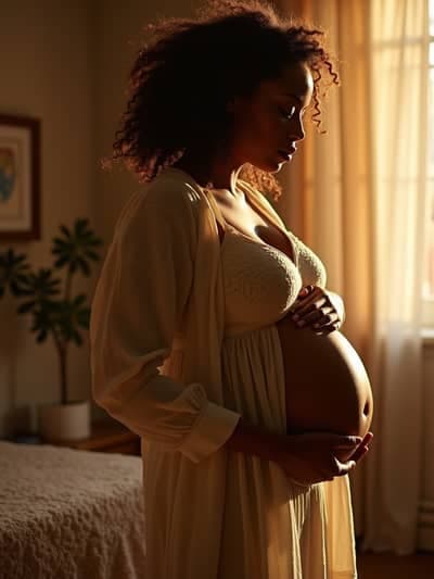 Maternity AI photography example 11 - High quality realistic generated photo