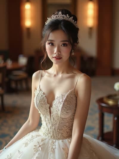 Wedding AI photography example 12 - High quality realistic generated photo