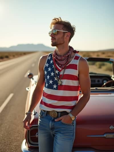 Born In Usa AI photography example 4 - High quality realistic generated photo