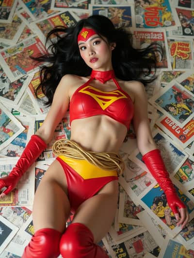 Cosplay Lingerie AI photography example 4 - High quality realistic generated photo