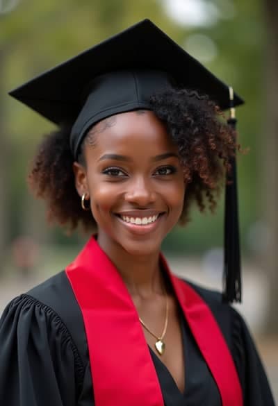 Graduation AI photography example 5 - High quality realistic generated photo