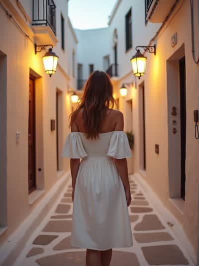 Mykonos Nights AI photography example 6 - High quality realistic generated photo