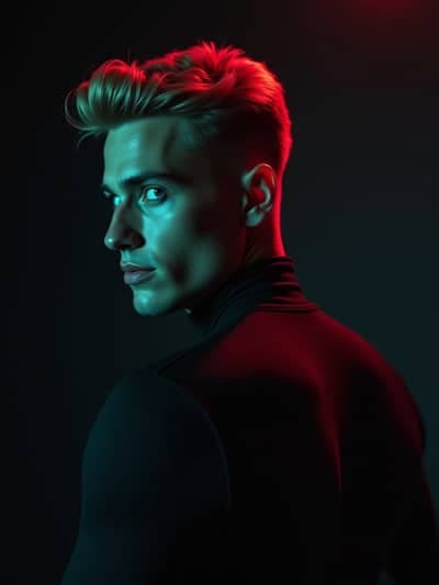 Rgb Portrait AI photography example 4 - High quality realistic generated photo