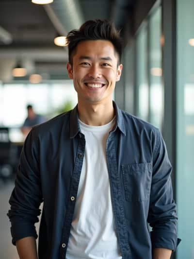 Startup Team Headshots AI photography example 2 - High quality realistic generated photo