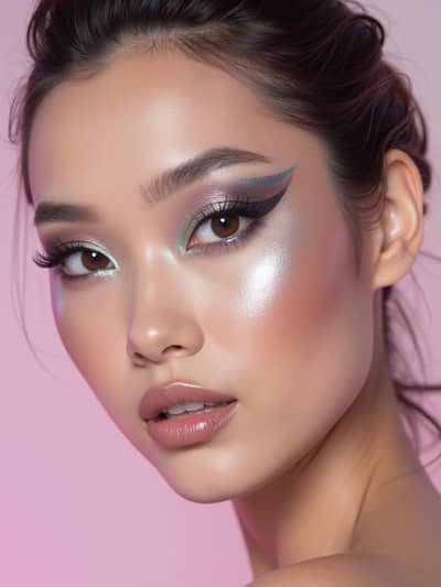 AI Makeup Try-On style photo 23 created with AI technology - PhotoForge professional photography