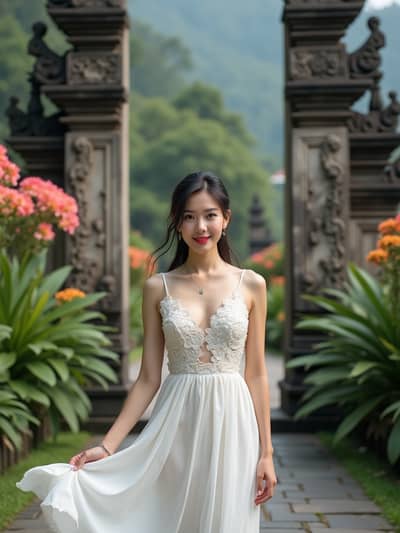 AI photography example 9 - bali influencer photos generated by artificial intelligence