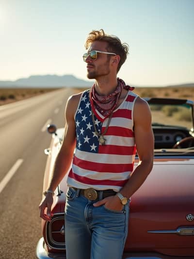 AI photography example 4 - born in usa photos generated by artificial intelligence