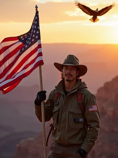 AI photography example 34 - born in usa photos generated by artificial intelligence