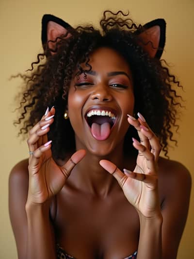 AI photography example 4 - catgirl photos generated by artificial intelligence