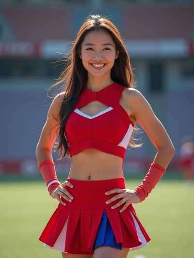 Cheerleader style photo 8 created with AI technology - PhotoForge professional photography
