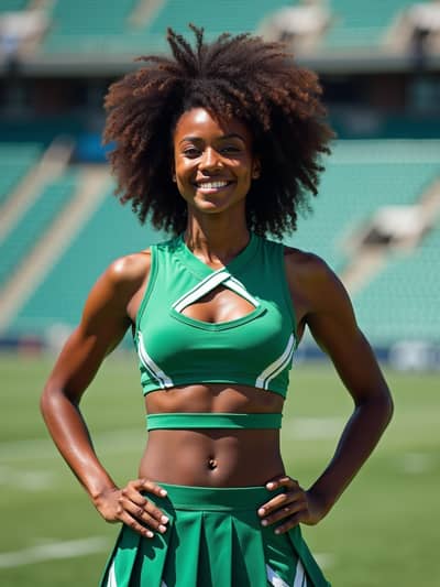 AI generated cheerleader photo example 26 - Professional cheerleader photography by PhotoForge