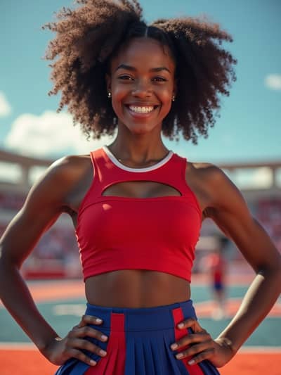 Professional cheerleader AI photo 37 - High quality artificial intelligence photography