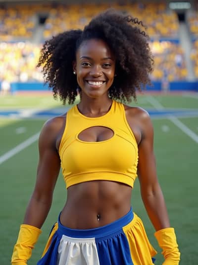 AI generated cheerleader photo example 41 - Professional cheerleader photography by PhotoForge