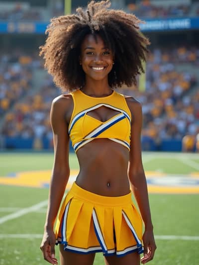 AI generated cheerleader photo example 46 - Professional cheerleader photography by PhotoForge