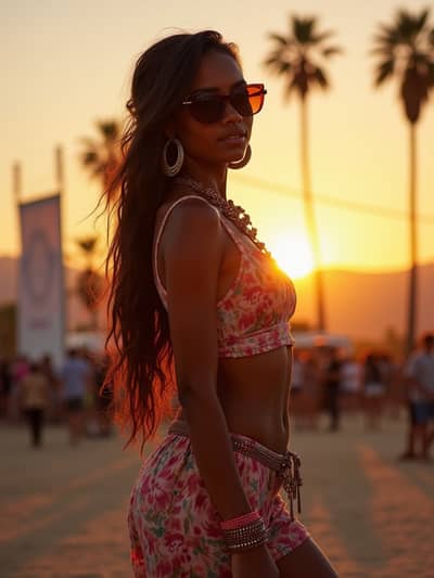 PhotoForge AI coachella photo sample 5 - Studio quality AI generated photography