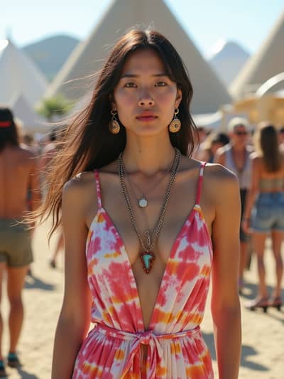 AI photography example 14 - coachella photos generated by artificial intelligence