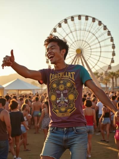 AI photography example 24 - coachella photos generated by artificial intelligence