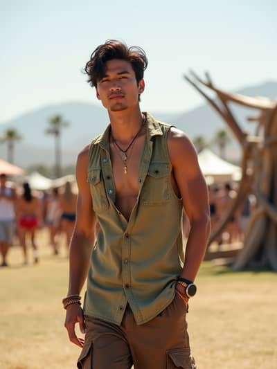 AI photography example 29 - coachella photos generated by artificial intelligence