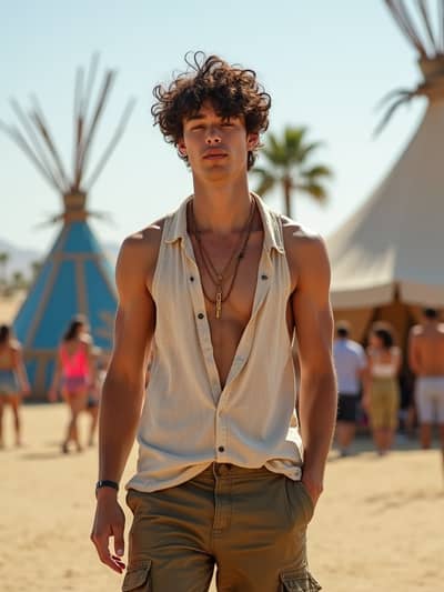 AI photography example 34 - coachella photos generated by artificial intelligence