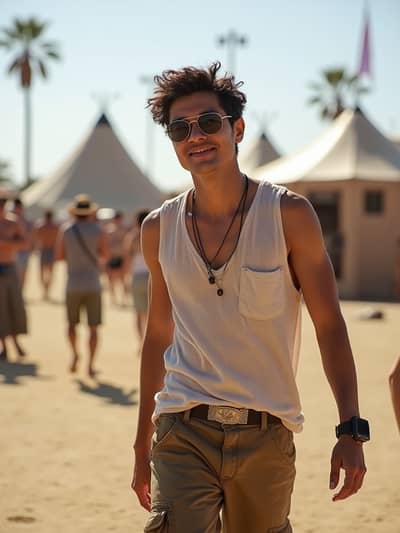 AI photography example 44 - coachella photos generated by artificial intelligence