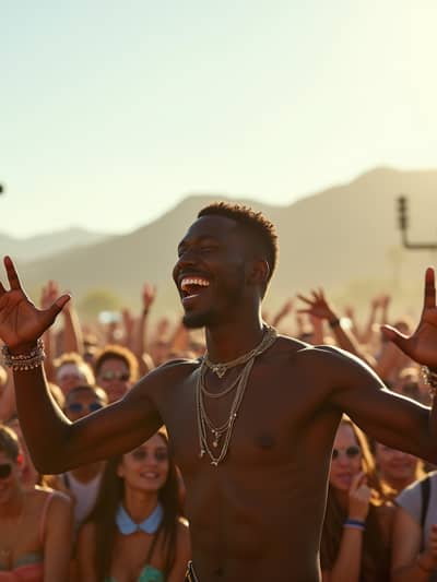AI photography example 49 - coachella photos generated by artificial intelligence