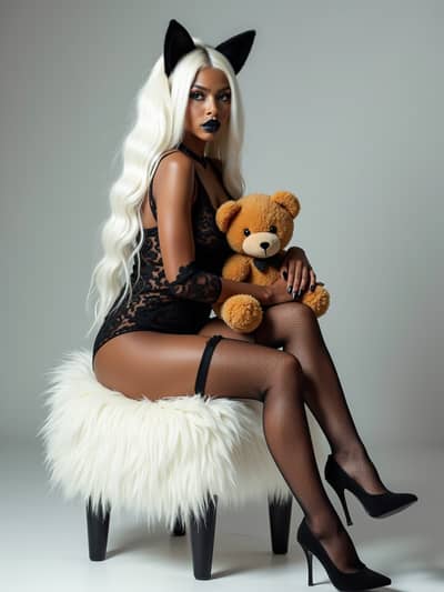 AI generated cosplay lingerie photo example 11 - Professional cosplay lingerie photography by PhotoForge