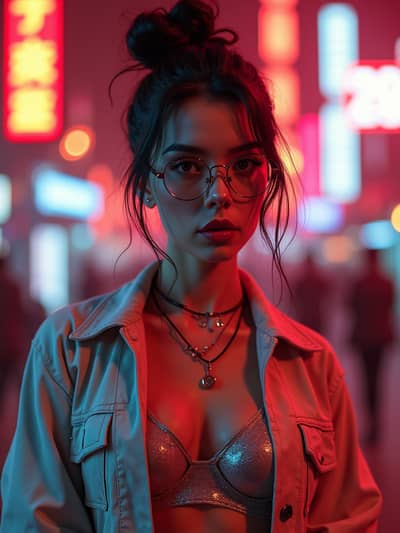 AI photography example 24 - cyberpunk boudoir photos generated by artificial intelligence