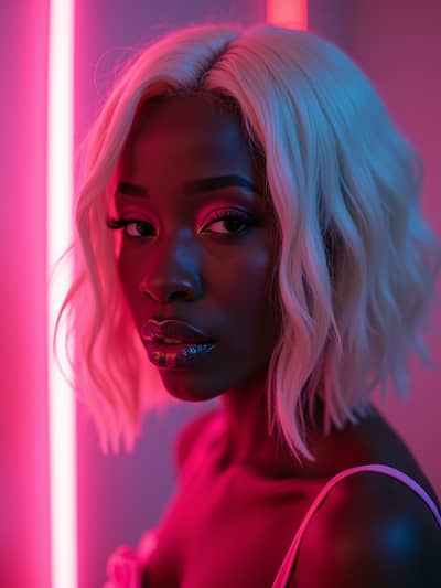 PhotoForge AI cyberpunk boudoir photo sample 35 - Studio quality AI generated photography
