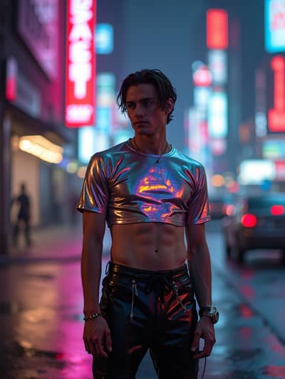 AI generated cyberpunk photo example 6 - Professional cyberpunk photography by PhotoForge