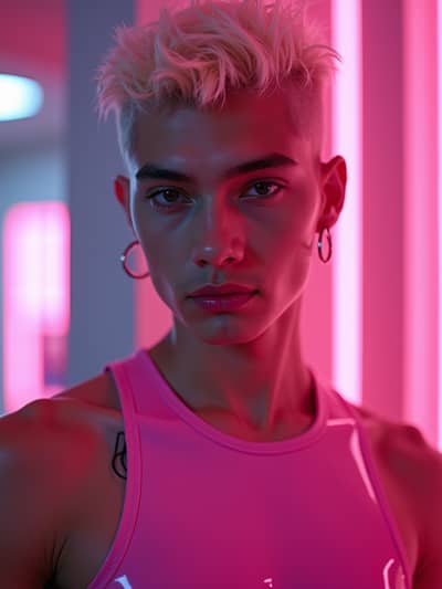 Professional cyberpunk AI photo 12 - High quality artificial intelligence photography