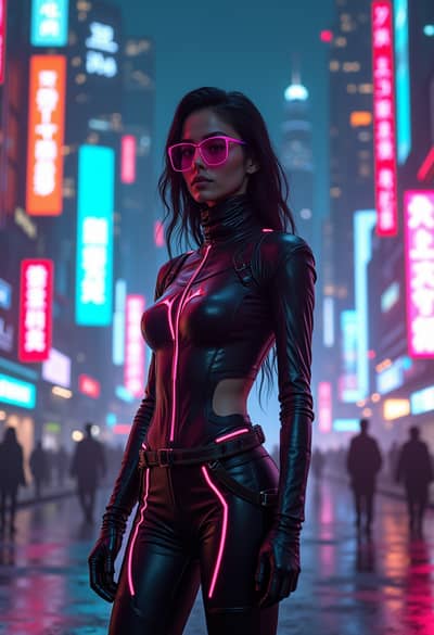 PhotoForge AI cyberpunk photo sample 15 - Studio quality AI generated photography