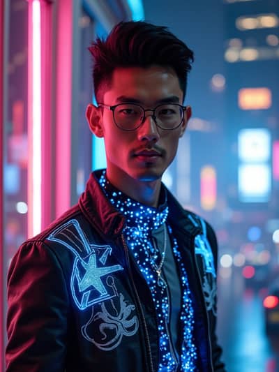 AI generated cyberpunk photo example 21 - Professional cyberpunk photography by PhotoForge