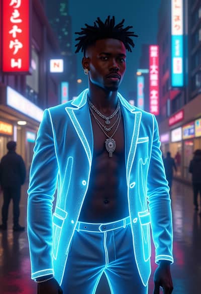 AI generated cyberpunk photo example 26 - Professional cyberpunk photography by PhotoForge