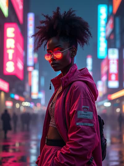 AI generated cyberpunk photo example 36 - Professional cyberpunk photography by PhotoForge