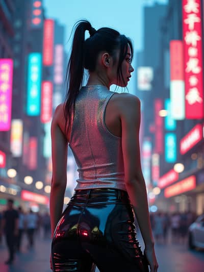 Professional cyberpunk AI photo 37 - High quality artificial intelligence photography