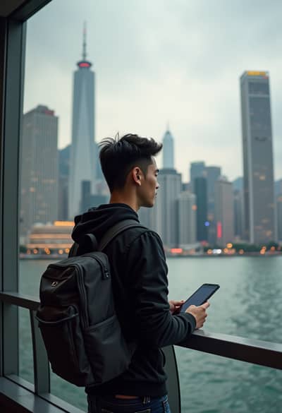 Digital Nomad style photo 23 created with AI technology - PhotoForge professional photography