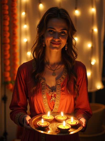 AI photography example 4 - diwali photos generated by artificial intelligence