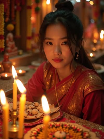 AI photography example 14 - diwali photos generated by artificial intelligence