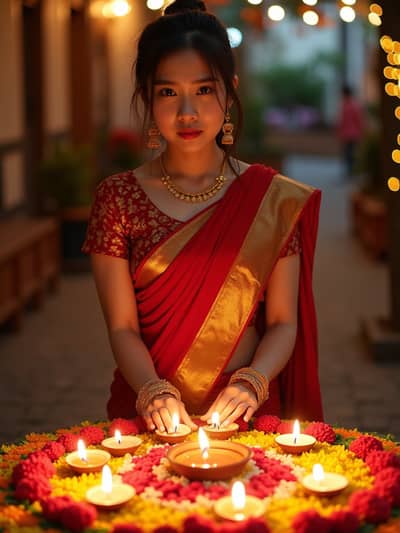 AI photography example 19 - diwali photos generated by artificial intelligence