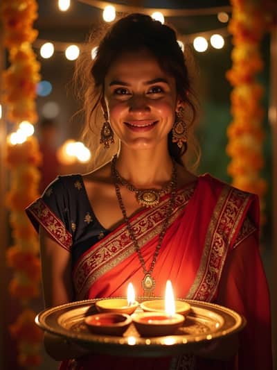 AI photography example 34 - diwali photos generated by artificial intelligence