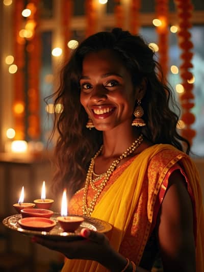 AI photography example 39 - diwali photos generated by artificial intelligence