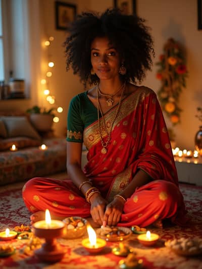 AI photography example 44 - diwali photos generated by artificial intelligence