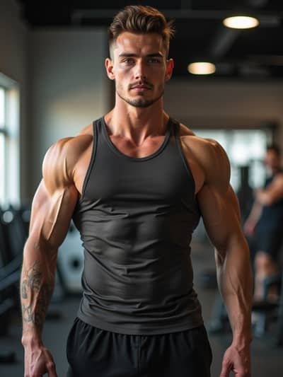 AI generated fitness influencer photo example 1 - Professional fitness influencer photography by PhotoForge