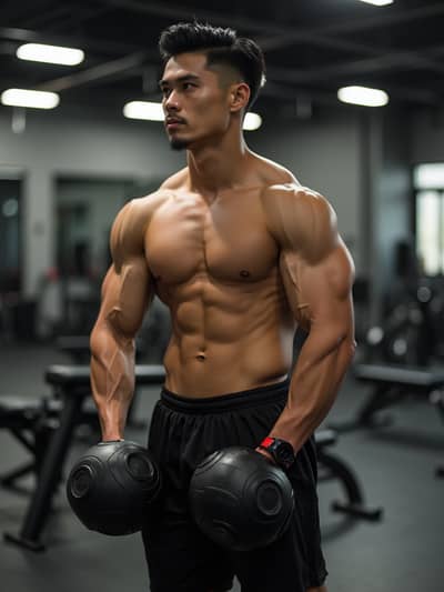 AI generated fitness influencer photo example 6 - Professional fitness influencer photography by PhotoForge