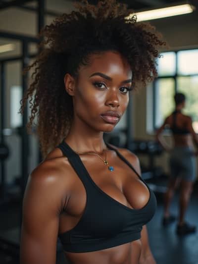 AI photography example 39 - fitness influencer photos generated by artificial intelligence