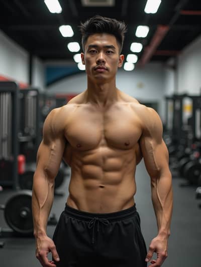 AI generated fitness influencer photo example 46 - Professional fitness influencer photography by PhotoForge