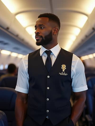 AI photography example 9 - flight attendant photos generated by artificial intelligence