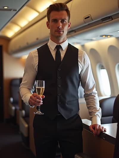Flight Attendant style photo 13 created with AI technology - PhotoForge professional photography